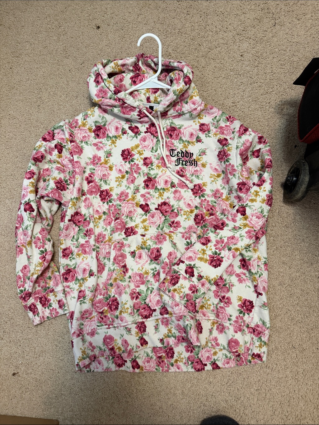 Teddy Fresh Rose Garden Hoodie In Pink & Cream